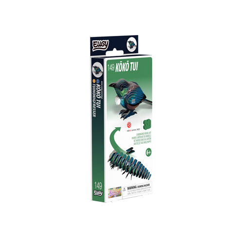 EUGY Koko Tui – Eco Friendly 3D Cardboard Bird Model Kit