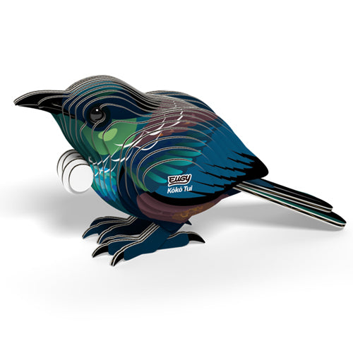 EUGY Koko Tui – Eco Friendly 3D Cardboard Bird Model Kit